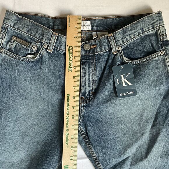 Calvin Klein Size 11 Low Rise Boot Cut 12oz Sandblast Denim 33" Inseam - Picture 2 of 9
